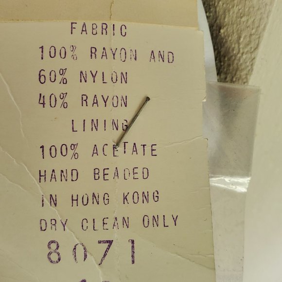 Black Hand Beaded Miss Elliette Dress Vintage New with tags - Picture 4 of 9